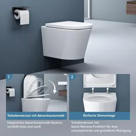 doporro A108 mit WC-Sitz Weiß