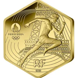 Frankreichs erste Hexagon-Goldmünze „Marianne“ zu Paris 2024!