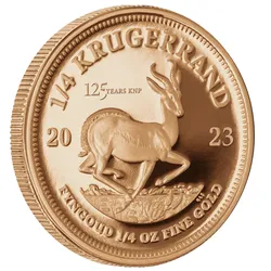 Gold-Krügerrand 2023 (1/4 Unze) mit Sonderprägezeichen "125 Years KNP"