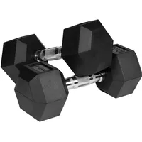 Rebel electro Rebel Hanteln Gusseisen Gummierte HEX 2x10 kg