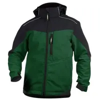 DASSY Zweifarbige Softshell-Jacke, FLASCHENGRÜN/SCHWARZ, Gr. 4XL,