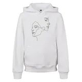 Mister Tee One Line Fit Kapuzenpullover White 9-10 Jahre