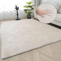 Bruno Banani Teppich BRUNO BANANI "Dana Teppich, besonders weich und kuschelig, Kundenliebling" Gr. 6, beige (natur), B:200cm H:30mm L:300cm, Kunstfaser, Teppiche, Teppich, uni, Mikrofaser Teppiche, Wohnzimmer, Schlafzimmer, Esszimmer, Topseller