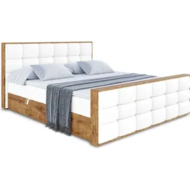 altdecor Boxbett 140 x 200 cm H3 Weiß