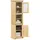 vidaXL Corona Beistellschrank 50 x 40 x 185 cm Braun Massivholz