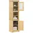 vidaXL Corona Beistellschrank 50 x 40 x 185 cm Braun Massivholz