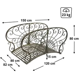 DanDiBo Ambiente Gartenbrücke 150 cm Grün