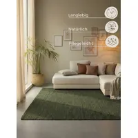 HANSE HOME Jute Teppich – Natur Wohnzimmerteppich aus 100% Jute - Handgewebt & Umweltfreundlich – Boho Naturfaser Juteteppich für Wohnzimmer, Schlafzimmer, Esszimmer – Grün, 60x90cm
