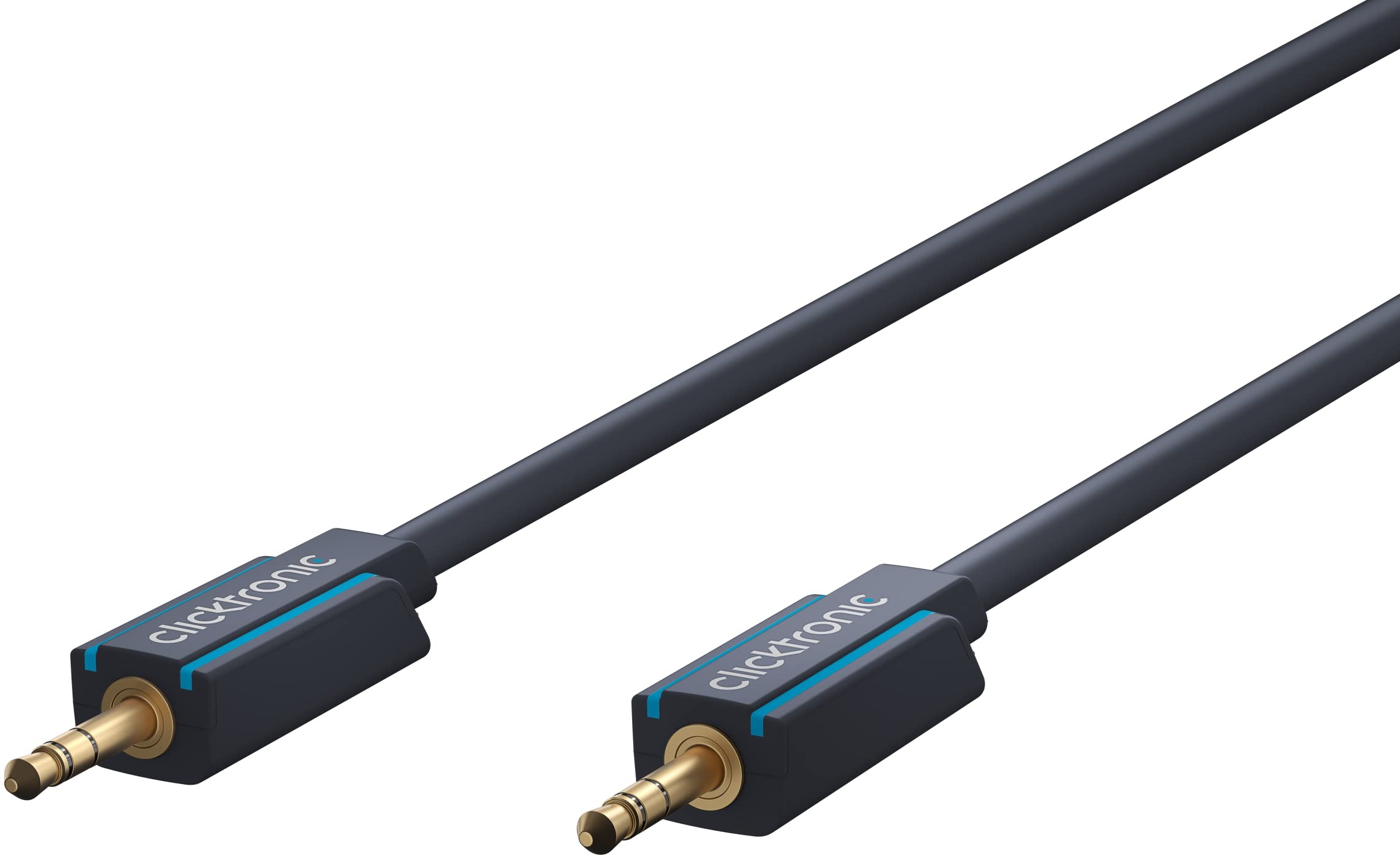 Clicktronic Aux Kabel 3.5mm Audio Kabel mit Kupferleiter, Klinkenkabel für Kopfhörer, Apple iPhone iPod iPad, Stereoanlagen, Smartphones und MP3 Player 1m