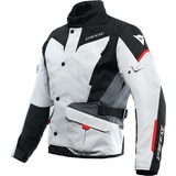 Dainese Tempest 3 D-Dry, Textiljacke wasserdicht - Hellgrau/Schwarz/Grau/Rot - 60