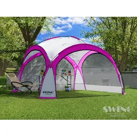 Swing&Harmonie Faltpavillon 4,5 x 4,5 m inkl. Solarmodul Pink