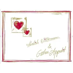 Mank Tischset Papier Herzlich Willkommen 40 x 30 cm,100 Stück - Platzdeckchen Platzset