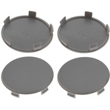 4 Nabenkappen Ø 68,0 mm - 65,0 mm / gewölbt grau