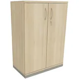 fm Büromöbel Aktenschrank abschließbar für 3 Ordnerhöhen Breite 80 cm »Sidney« braun, 80x113.3x44.2 cm