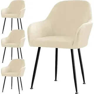 Stretch Samt Stuhlbezug Stuhlhusse Stuhl Abdeckung Mit Armlehne 1/2/4er Set Stuhlüberzug Esszimmer Stuhlbezug Hochzeit Stretch Schonbezug Für Esszimmer Küche Wohnzimmer ( Color : J , Size : 4pcs )