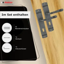 Domino Langschildgarnitur BB-Buntbart Nickel Loft M95