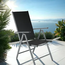 Tectake tectake® Gartenstuhl, klappbar, 7-fach verstellbare Rückenlehne, 67 x 56 x 105 cm