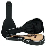 GATOR Cases Deluxe ABS-Gitarrenkoffer für Akustikgitarren; passend für Akustikgitarren in Jumbo-Größe, schwarz (GC-Jumbo)