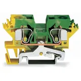 WAGO 284-607 Schutzleiterklemme 10mm Zugfeder Belegung: PE Grün, Gelb