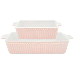 GreenGate Auflaufformen 2er-Set klein Alice, rosa