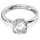 Swarovski Fingerring Stilla Round Cocktailring, mit Swarovski® Kristall silberfarben 58