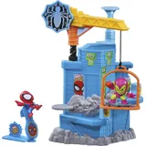 Marvel Spiderman Stunt Squad Spielset Kran Smash Figur - Grün/Mehrfarbig