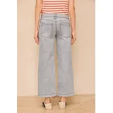 street one studio Cropped Wide Leg Jeans im Loose Fit Light Grey wash 27 - 27W / 28L