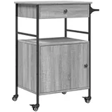 vidaXL Küchenwagen Grau Sonoma 56x43x89,5 cm Holzwerkstoff