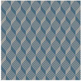 Profhome Gr322306-di 3D Tapete Rauten Muster Blau Hell-grau Achat-grau 5,33 m2