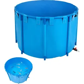 Vevor Fischteich aus Pvc, Fischtank mit 1700 L Fassungsvermögen, faltbares Koi-aquarium, rundes Fischbecken mit stabilem Rahmen & Ablassventil, f...