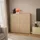 Forte Highboard 124,5 x 121,5 x 34,9 cm Elegancia Eiche / Beige