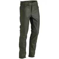 La Chasse Strapazier-Lederhose aus Büffelleder für Damen und Herren Trachtenhose Büffellederhose Jagdlederhose (106, Grün (Oliv)) - 106