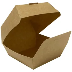 250x Burger Box, Karton, 105x105x85mm, braun