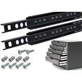 1 Paar Schubladenschienen 182mm Nuthöhe 17mm SCHWARZ (2er Set)Schubladenauszug Auszüge für Schubladen Laufschienen für Schubladen Teilauszug inkl. Schraubenset Schubladenführungen Schreibtisch-Neuhall