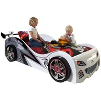58aufmkessel Autobett, Weiß, Holzwerkstoff, 90x200 cm, Kinder- & Jugendzimmer, Kindermöbel, Kinderbetten, Spielbetten