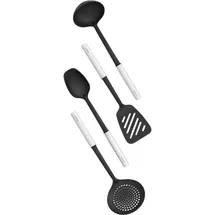 Brabantia Küchenutensilien-Set 4 Stück Schwarz Satinierter Stahl