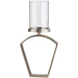 Casablanca by Gilde Windlicht Nostro Weihnachtsdeko", beige champagnerfarben - Höhe 27cm x Breite 20cm - Kerzenhalter,