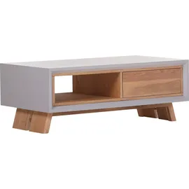 GUTMANN FACTORY Couchtisch Omaha mit Schublade natur / grau 110 x 45 x 60 cm