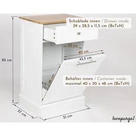 wondermake® Wäscheschrank Mülleimerschrank,avapurga