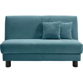 Ell + Ell Schlafsofa Enny Polyester 2-Sitzer Blau