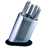 Global Messerblock 8-tlg. Silber