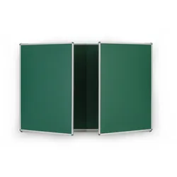 Klappbare grüne Keramik-Kreidetafel, magnetisch, 3000 x 1000 mm