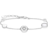 Thomas Sabo Thomas Sabo, Armband Kreis mit weißen Steinen silber,