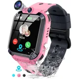 JUBUNRER Smartwatch Kinder Mit GPS Und Telefon SOS IP68 Wasserdicht Wecker Spiele HD Photo GPS Tracker Kinder GPS Uhr Telefonuhr Armbanduhr Kindergeschenke- für Jungen Mädchen