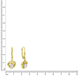 Fascination by Ellen K. Ohrhänger 375/- Gelbgold Süßwasserperle gelb one-size