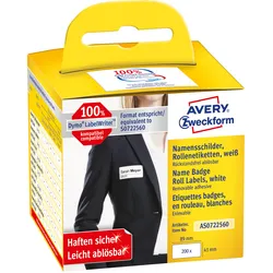 Avery Zweckform Folie - entfernbarer Klebstoff - weiß - 41 x 89 mm 200 Etikett(e