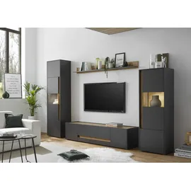 Home Affaire City/Giron Lowboard 170 cm Grau Holz