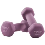 Miweba Sports Kurzhantel Gymnastikhanteln NKH100 - 9 Gewichtsklassen, (Set, Hanteln, Kurzhanteln, Gymnastikhanteln, Hantelset), Aerobic Hantel Set Kurzhantel Fitnesshanteln Gewichte lila 2 x 0,5 kg