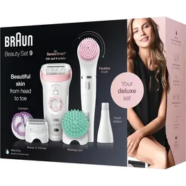 Braun Silk-épil Beauty Set 9 9/985 BS Wet & Dry weiß/rosa