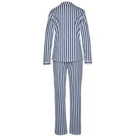 H.I.S. Pyjama gestreift Blau/Weiß 40/42